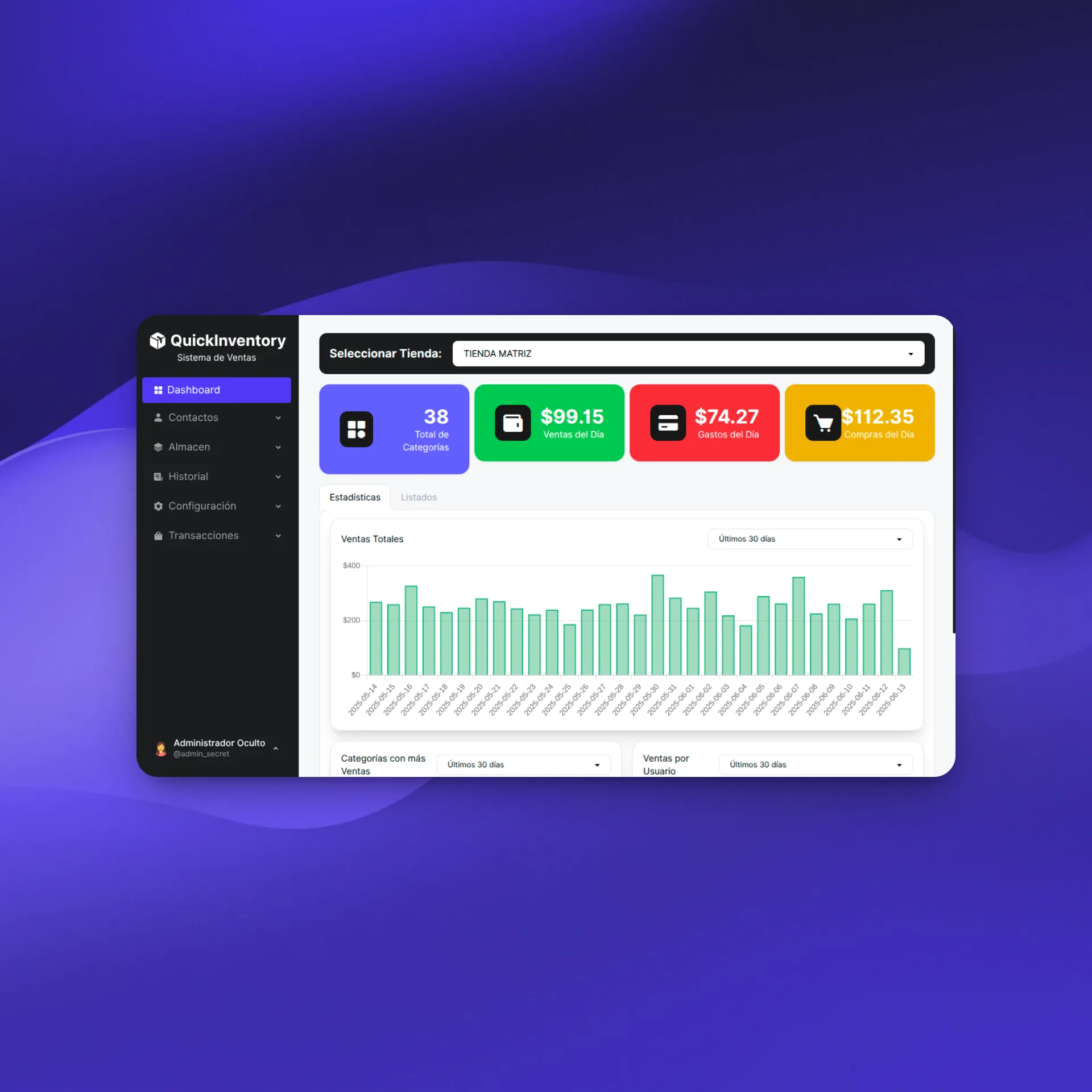 QuickInventory Sistema