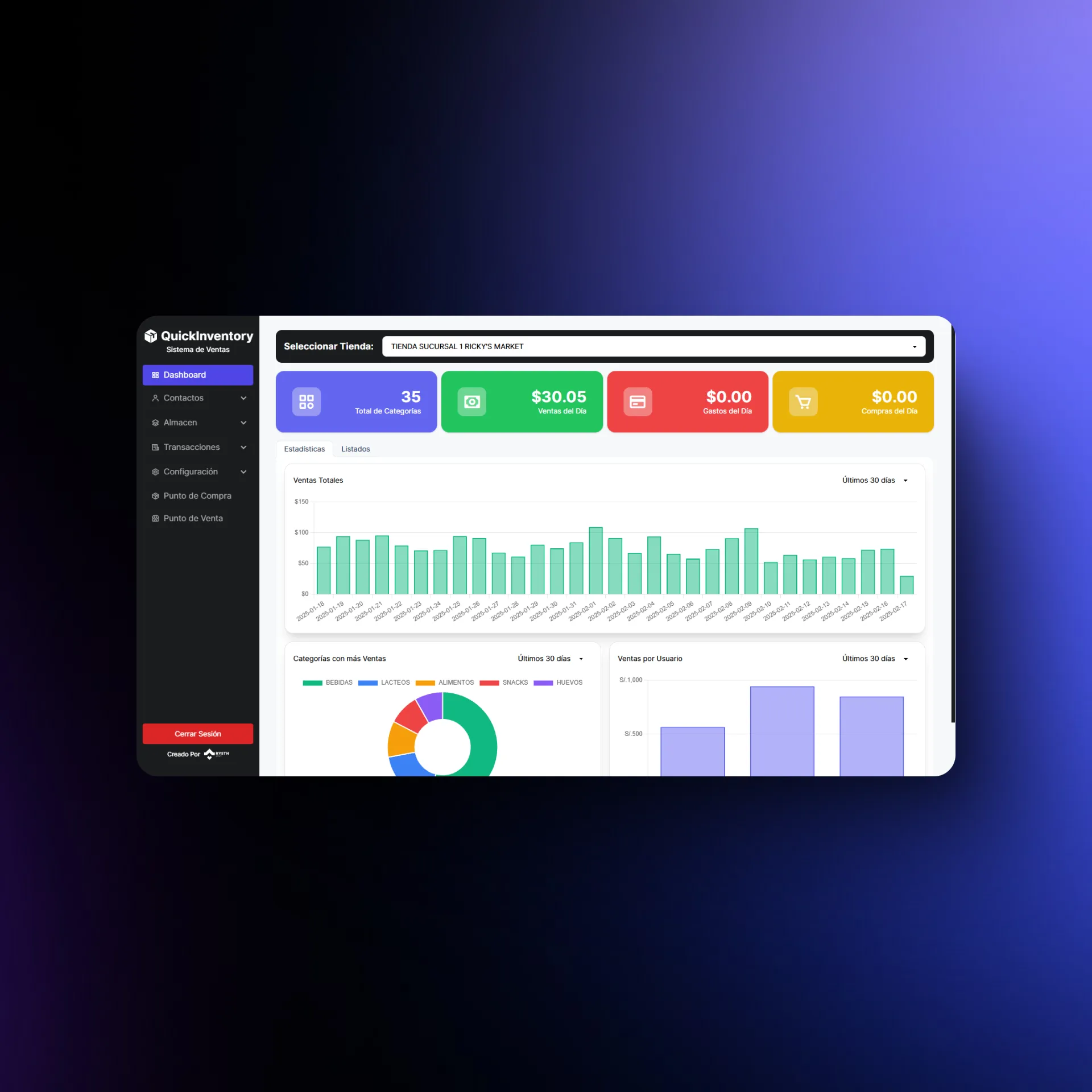 QuickInventory Sistema de Inventario