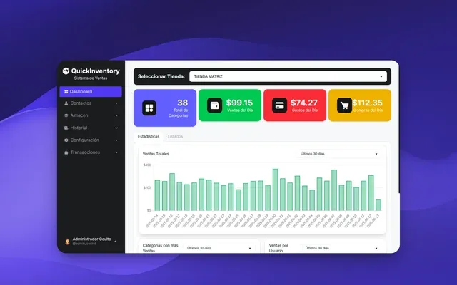 Captura del proyecto QuickInventory